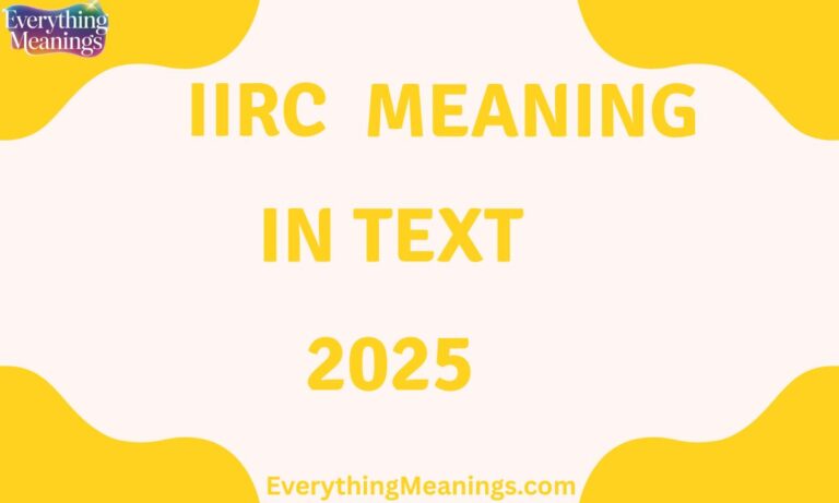 IIRC Meaning in Text